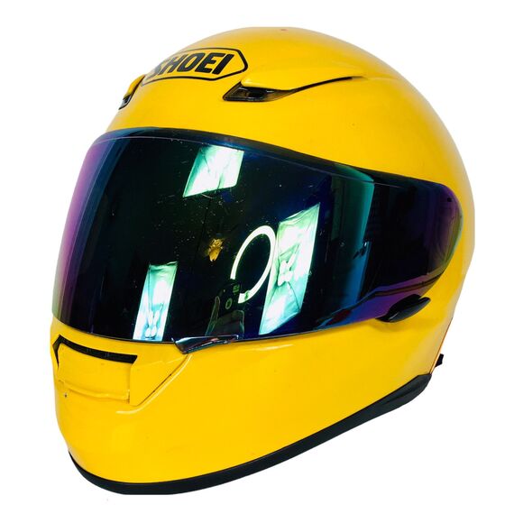 Yellow Iridescent 63-64CM XX-Large 7 7/8-8" Full Face Moto Helmet SHOEI RF-1100 - Picture 2 of 12